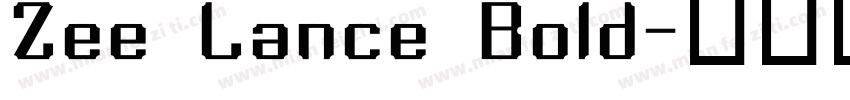 Zee Lance Bold字体转换